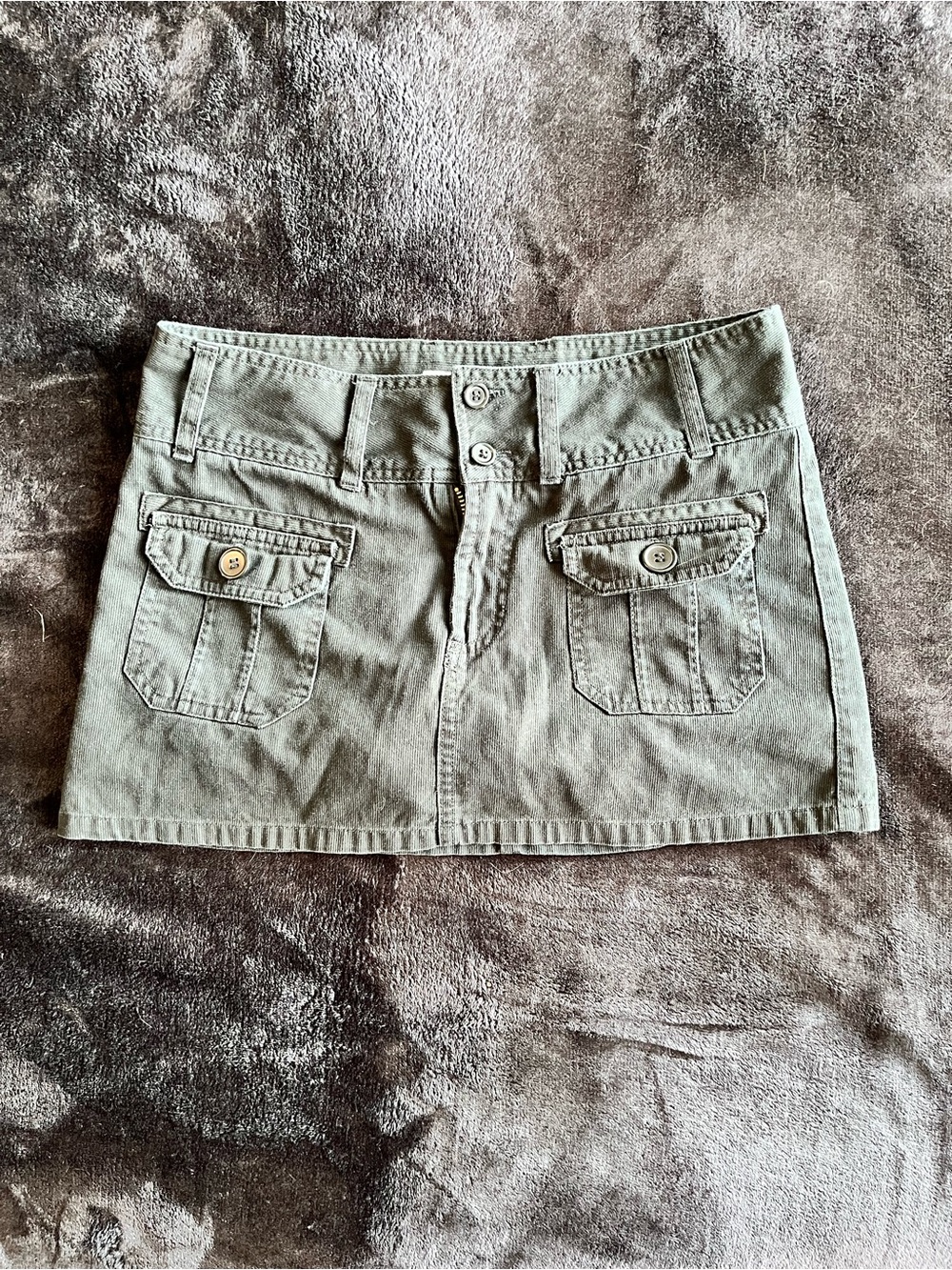 anchor blue Black Mini Skirt with Front Cargo Pockets